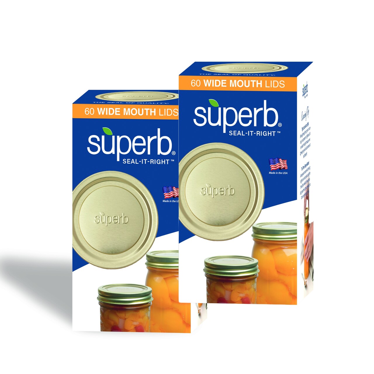 Superb Sealing Solutions Canning Lids - Mason Jar Lid Toppers Fit Ball and Kerr Jars, 2.75 inch Food Grade with Thick Seals, USA Made, 120 Count